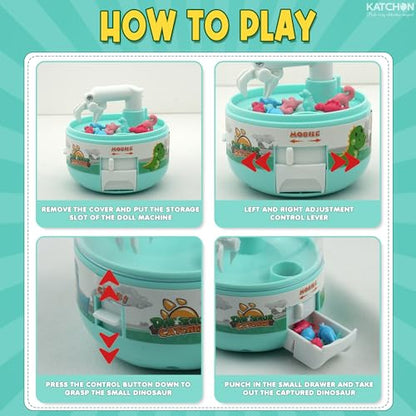 KatchOn, Mini Dinosaur Claw Machine - 12 PCS | Dinosaurs Toys, Easter Basket Stuffers for Kids, Dinosaur Toys for Kids 3-5 | Dino Party Favors for Boys & Girls, Carnival Prizes, Goodie Bag Stuffers
