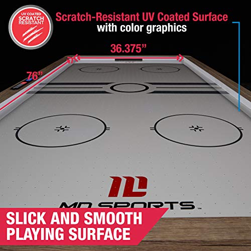 MD Sports Air Hockey Table with Arcade Electronic Scorer, Perfect for Family Game Rooms - style: 7' - Hinsdale