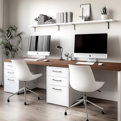 Kaboon Universal Tabletop 45.67"x23.62", Solid One-Piece Melamine Table Top, Double Desk L-Desk DIY, Home and Office, Dark Walnut - color: Dark Walnut, size: 46x24