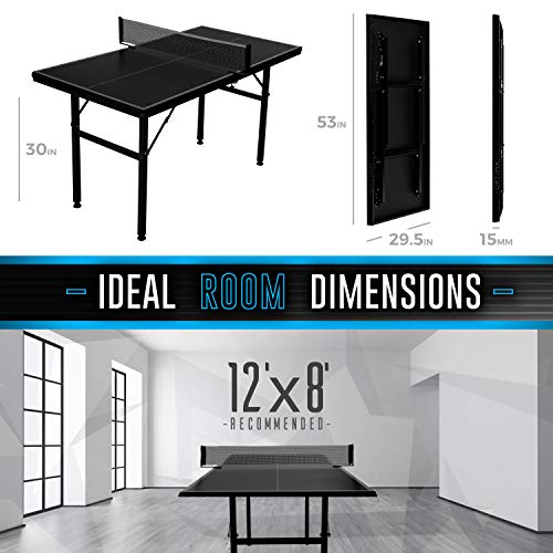 Franklin Sports Table Tennis Tables - Optima Table Tennis Tables - Indoor + Outdoor Tables - Official Size Conversion Tops - Mid-Size Tables for Kids - style: Mid-Size Table