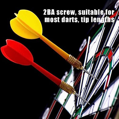 24 Pcs Dart Steel tip Converter Points with 2 Dart Sharpener, 2BA Dart Replacement Tips, Soft Dart Point Conversion Steel Transformation Dart Accessories for Metal Needel Tips Darts-2BA Screw Thread