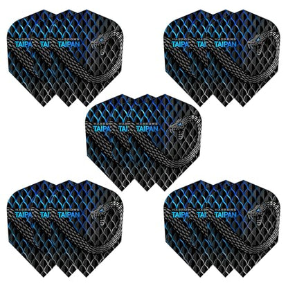 Harrows TAIPAN FLIGHTS | Set of 5 Premium Extra Strong Dart Flights (15 Flights) - color: Blue
