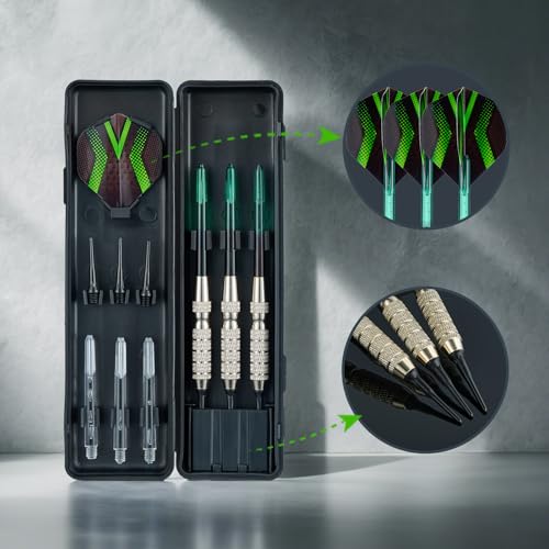 3pcs Durable Soft Tip Darts Set with Storage Box, Portable Soft Tip Darts with Dart Flights, Flying with Beginners or Professional Players