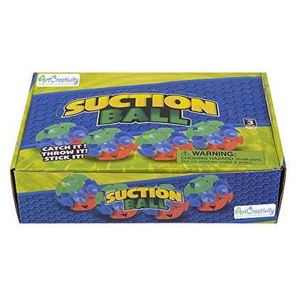 ArtCreativity Suction Cup Ball Toys for Kids, Set of 12, Toss Sticky Balls with Mini Suction Cups, Tossing Toys for Indoor and Outdoor Play, Fun Birthday Party Favors for Boys and Girls - size: Small