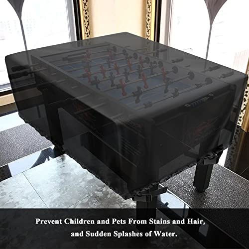 Foosball Table Cover - Waterproof Football Table Cover Soccer Table Covers Outdoor Indoor Foosballs Table Covers - 63"L×45"W×19.5"H, Black - size: 63"L×45"W×19.5"H