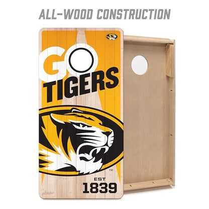 YouTheFan NCAA 2’ x 4’ Professional Wood Cornhole Game with Logo Bags