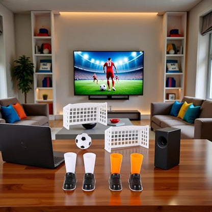 Finger Soccer Game Set with 2 Goals, Mini Table Football Game for Fans Club Sports Bar and Home Party