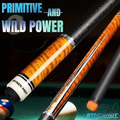 Carbon Fiber Pool Cue Stick 58" Professional Pool Sticks for Adults Full Carbon Technology Tacos De Billiar Low Deflection Billiard Pool Table Cues 3 Colors Available - color: pool cues orange set