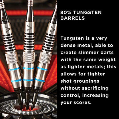 Viper Grim Reaper 80% Tungsten Soft Tip Darts with Storage/Travel Case - size: 16 Grams, style: Medium Knurling