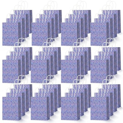 Kolldenn 48 Pcs Kpop Theme Goodie Bags Purple Lightning Crack Print Party Favors Gift Paper Bags with Handles Candy Treat Pouch for Anime Korean Kpop Birthday Party Decorations Supplies - style: Kpop
