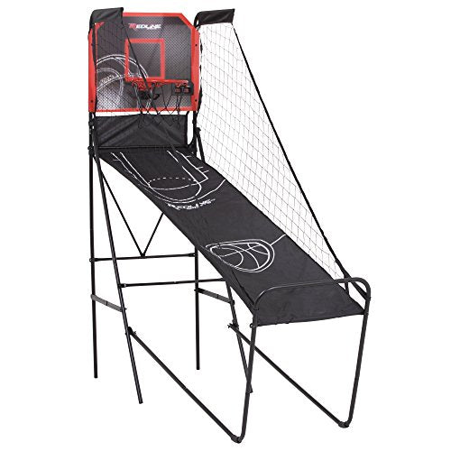 Redline Alley-Oop Single Basketball Shootout with Quick Connect Easy-to-Assemble Frame and Compact Fold-up Design for Easy Storage 26 pounds