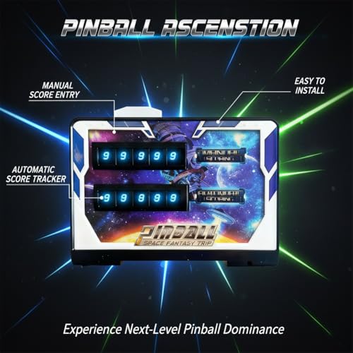Tabletop Mini Pinball Machine, Electronic Ball Shooting with Lights Sounds and Scorer, Action and Reflex Game for Kids & Adults Ages 6+