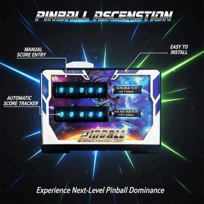 Tabletop Mini Pinball Machine, Electronic Ball Shooting with Lights Sounds and Scorer, Action and Reflex Game for Kids & Adults Ages 6+