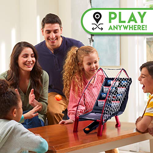 Franklin Sports Anywhere Basketball Arcade Game - Table Top Basketball Arcade Shootout- Indoor Electronic Basketball Game - style: Basketball - Red