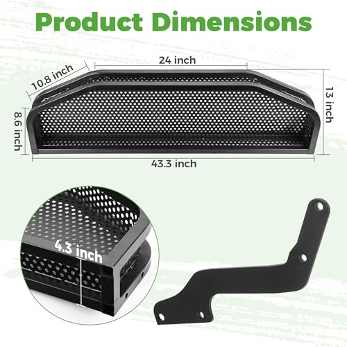 10L0L Golf Cart Front Cargo Basket for EZGO TXT/RXV、Club Car DS/Precedent、Yamaha G22/G29 - Heavy-Duty Steel Mesh Storage Rack, Gas/Electric Compatible - color: YAMAHA G29