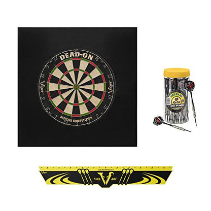 Viper Defender II Backboard & Sisal/Bristle Steel Tip Dartboard Bundle - style: Premium