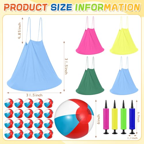 Ceenna Granny Skirt Outdoor Game, Inflatable Hilarious Ball Relay Set with Stretchy Granny Giant Skirt, Balls and Pump, Family Reunion Team Relay Game Party - color: Colorful