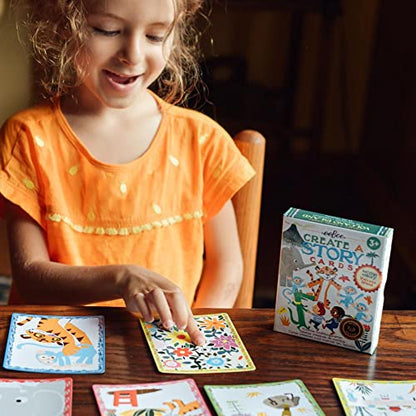 eeBoo: Volcano Island Create a Story Pre-Literacy Cards, 36 Cards with Colorful Characters, Encourages Imagination, for Ages 3 and up - style: Create a Story