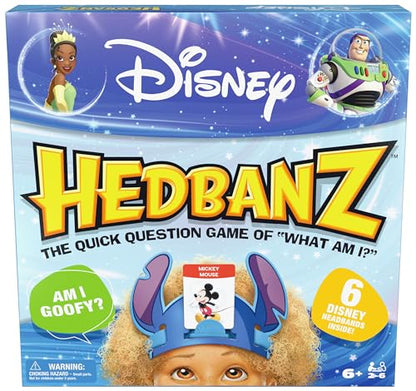 Spin Master Games, Disney Hedbanz, The Hilarious Meme Picture Guessing Game with Popular Disney Characters, 2-6 Players for Ages 6 & Up - style: Disney Hedbanz