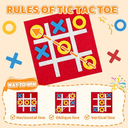 24 Pcs Tic Tac Toe Strategy Board Games for Kids Family, Easter Party Favors Goodie Bag Stuffers for Kids, Classroom Prizes Elementary, Birthday Party Gifts