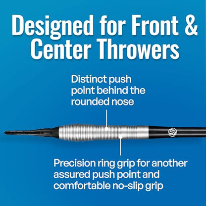 Shot! Darts Birds of Prey Kestrel Soft Tip Dart Set (18g) | 90% Tungsten Barrel | Handcrafted Professional Darts with Flights | Plastic Tip for Electronic Dartboard | Bar Darts | Made in New Zealand