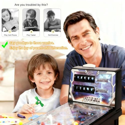 Super Pinball Machine Game - Electronic Arcade Toy with Digital Scoreboard, The Ultimate Mini Tabletop Pinball Game for Teens Kids, Ideal