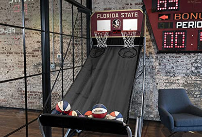 Pop-A-Shot - Home Dual Shot with NCAA Graphics l Sensor Scoring l 16 Game Modes l 7 Balls l Foldable Storage l for All NCAA Fans - style: Florida State Seminoles