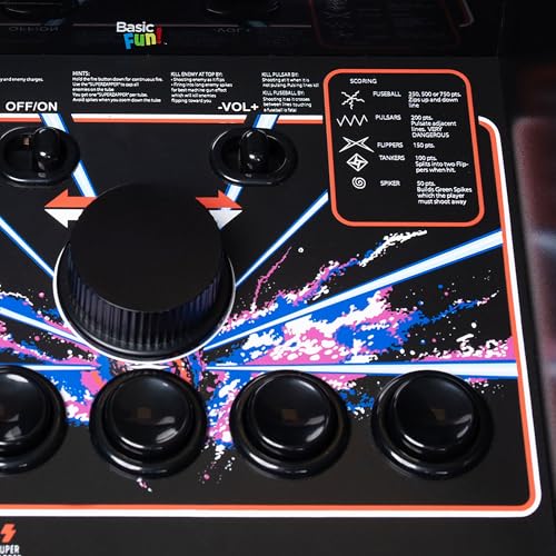 Arcade Classics - Atari Tempest Counter Series Game Machine, 5 Games, 8" Liquid Crystal Screen - Mini Cabinet, Portable Gaming, Retro, Countertop Console, Basement Decoration, Man Cave - style: Tempest Counter Series