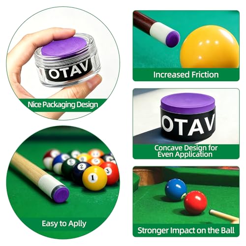 OTAVILEM Billiard Cue Chalk,Premium Pool Cue Chalk Billiard Pool Stick Chalk Billiards Chalk - color: Purple