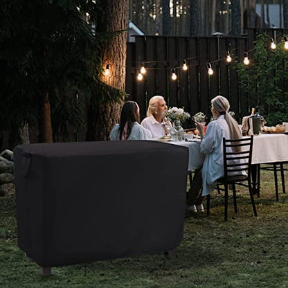 Patio Prep Table Cover for 52 Inch Keter Unity XL Portable Outdoor Table, Waterproof Outdoor Bar Table Covers, Outdoor Grill Cart Pizza Oven Table Cover - 52 x 22 x 33 Inch - size: 52" x 22" x 33"