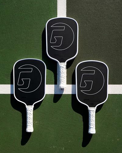 GAMMA RCF Obsidian Pickleball Paddle, Raw Carbon Fiber, 10mm, 13mm, and 16mm Options, Comfortable Molded Foam Handle, Sleak Design, Customizable Handle Weight System - style: Obsidian 16