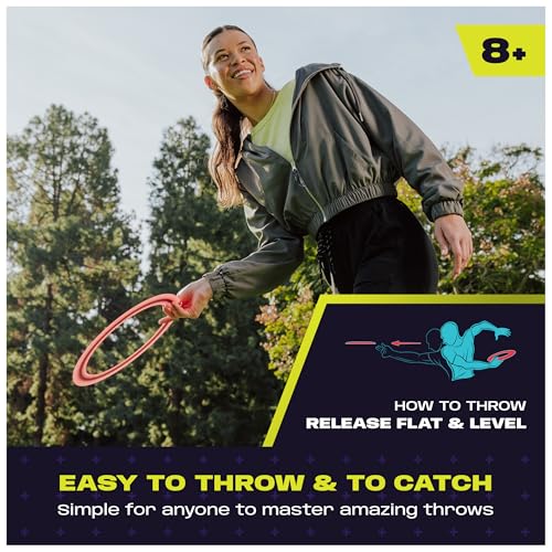 Aerobie Pro Ring Outdoor Flying Disc, Flying Ring for Kids Parties and Backyard Games, Teen Boys Gift Ideas, Kids Toys for Ages 5 & Up, Blue, 14”