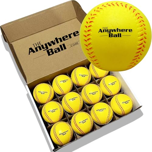 Thin Air Brands The Anywhere Ball Baseball/Softball Foam Training Ball (12 Pack)