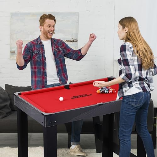 Sports Illustrated - 35" 4-in-1 Multi-Game Table – Foosball, Air Hockey, Table Tennis & Billiards Combo Set with Accessories for Kids, Teens & Family Game Nights