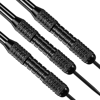 Accmor Darts Metal Tip Set, 12 Pack Steel Tip Darts Darts Set, 24 Grams Professional Metal Darts - color: Black Stripes