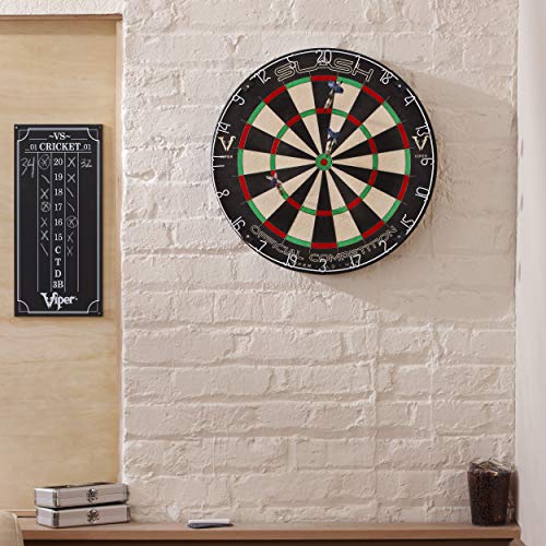 Viper Slash Official Competition Bristle Steel Tip Dartboard, WDF Accredited with Staple-Free Ultra-Thin Metal Wiring, Self-Healing Professional-Grade African Sisal, Magnetic Dart Holders