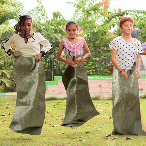Potato Sack Race Bags, 24x39 - Set of 10, Reusable Sack Race Bags for Family Vegetable Potato Bean Onion Storage - color: 10Pcs