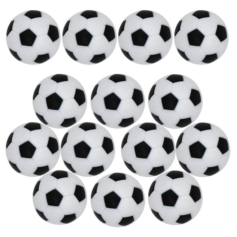 PRETYZOOM 14pcs Foosball Table Balls, 23mm/0.9inch Plastic Foosball Balls, Mini Soccer Tabletop Football Game Accessory Replacement Part