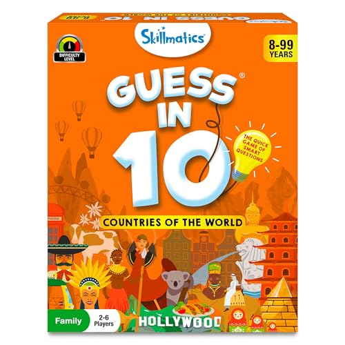Skillmatics Guess in 10 Countries of The World, Perfect for Boys, Girls, Kids & Families Who Love Card Games, Educational Toys, Travel Games, Trivia, Gifts for Ages 8, 9, 10 & Up - style: 8. Countries of the World