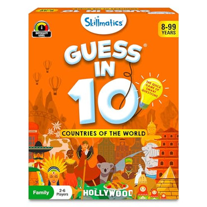 Skillmatics Guess in 10 Countries of The World, Perfect for Boys, Girls, Kids & Families Who Love Card Games, Educational Toys, Travel Games, Trivia, Gifts for Ages 8, 9, 10 & Up - style: 8. Countries of the World