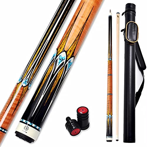 Collapsar CXL Pool Cue with 1X1 Hard Case,Low Deflection Shaft 13mm Black Tip Billiard Ques Sticks,58" 2-Pieces 19-21 oz Professional Pool Stick Set - color: CXL300+Joint Protector+Hard Case, size: 20 ounce