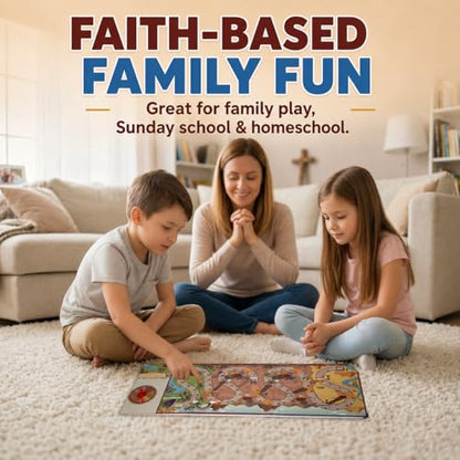 TRAVOFUN Exodus Magnetic Board Games for Kids Ages 3-5+, Foldable Travel Games & Bible Toys, Christian Snake and Ladders Family Game for Road Trip Activities & Sunday School Gifts - style: Exodus Adventure