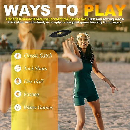 Gravity Disc Foam Fliers – Perfect Alternative for Hard Plastic Frisbees – Amazing Frisbees for Kids and Outdoor Activities - Soft Frisbee Aids in Avoiding Injury Contact