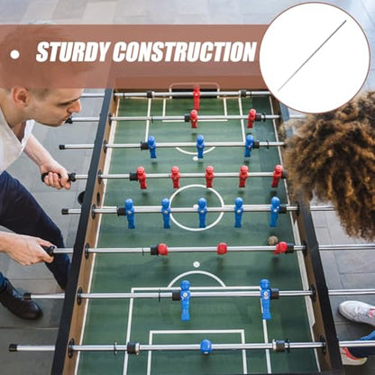 POPETPOP 3pcs Foosball Pole Replacement Foosball Table Pole Metal Machine Operation Table Soccer Bar Rod Desktop Machine Accessories Parts for Standard Table