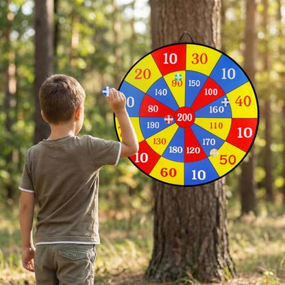 29" Large Dart Board for Kids, Board Games with 24 Sticky Balls, Sticky Dart Board Indoor Outdoor Sport Fun Party Game Toys for Kids Boys Girls Ages 3 4 5 6 7 8 9 10 11