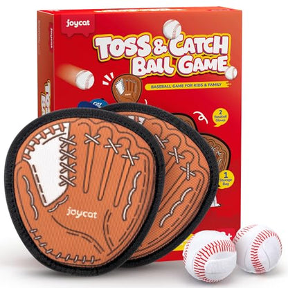 JoyCat Toss and Catch Ball Game, 2 Adult & 2 Kids Paddles Sticky Ball Set, Family Outdoor Catch Game for Beach, Backyard & Pool, Birthday Gifts for Boys Girls Ages 3+ (2 Paddles 2 Balls (Brown)) - style: 2 Paddles 2 Balls (Brown)