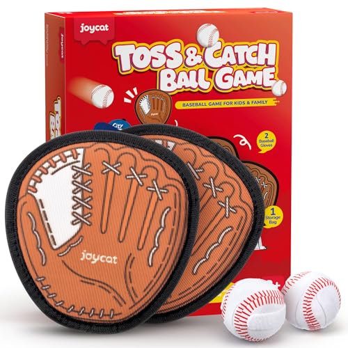 JoyCat Toss and Catch Ball Game, 2 Adult & 2 Kids Paddles Sticky Ball Set, Family Outdoor Catch Game for Beach, Backyard & Pool, Birthday Gifts for Boys Girls Ages 3+ (2 Paddles 2 Balls (Brown)) - style: 2 Paddles 2 Balls (Brown)