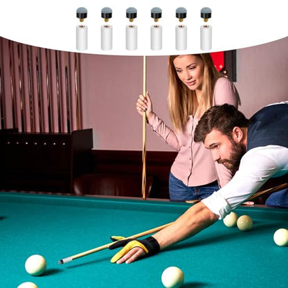 10 Sets Pool Cue Tips Replacement Kit Screw On Pool Stick Tips White Billiard Cue Tip Ferrules Billiard Cues Stick Accessories 12mm/13mm (Blue)