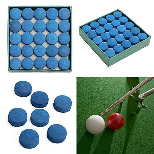50pcs/lot 9mm/10mm/11mm/12mm/13mm Blue Billiard Pool Cue Tips Hardness in M Billiard Snooker Cue Stick Tip Billiard Accessories Master Tip For Black Ball Club (blue, 13mm) - size: 13mm