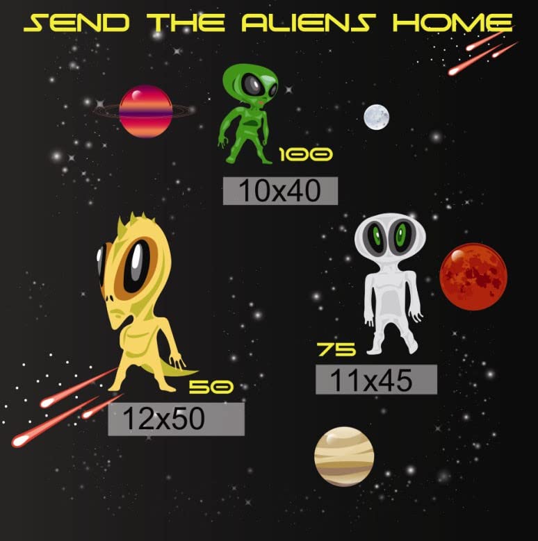 Send The Aliens Home Ultralite Sealed Air Frame Game | Ball and Bag Toss | Includes Frame, Panel, Built-in Blower, Balls, and Bag | for Backyards, Carnivals, Schools, Birthday Parties